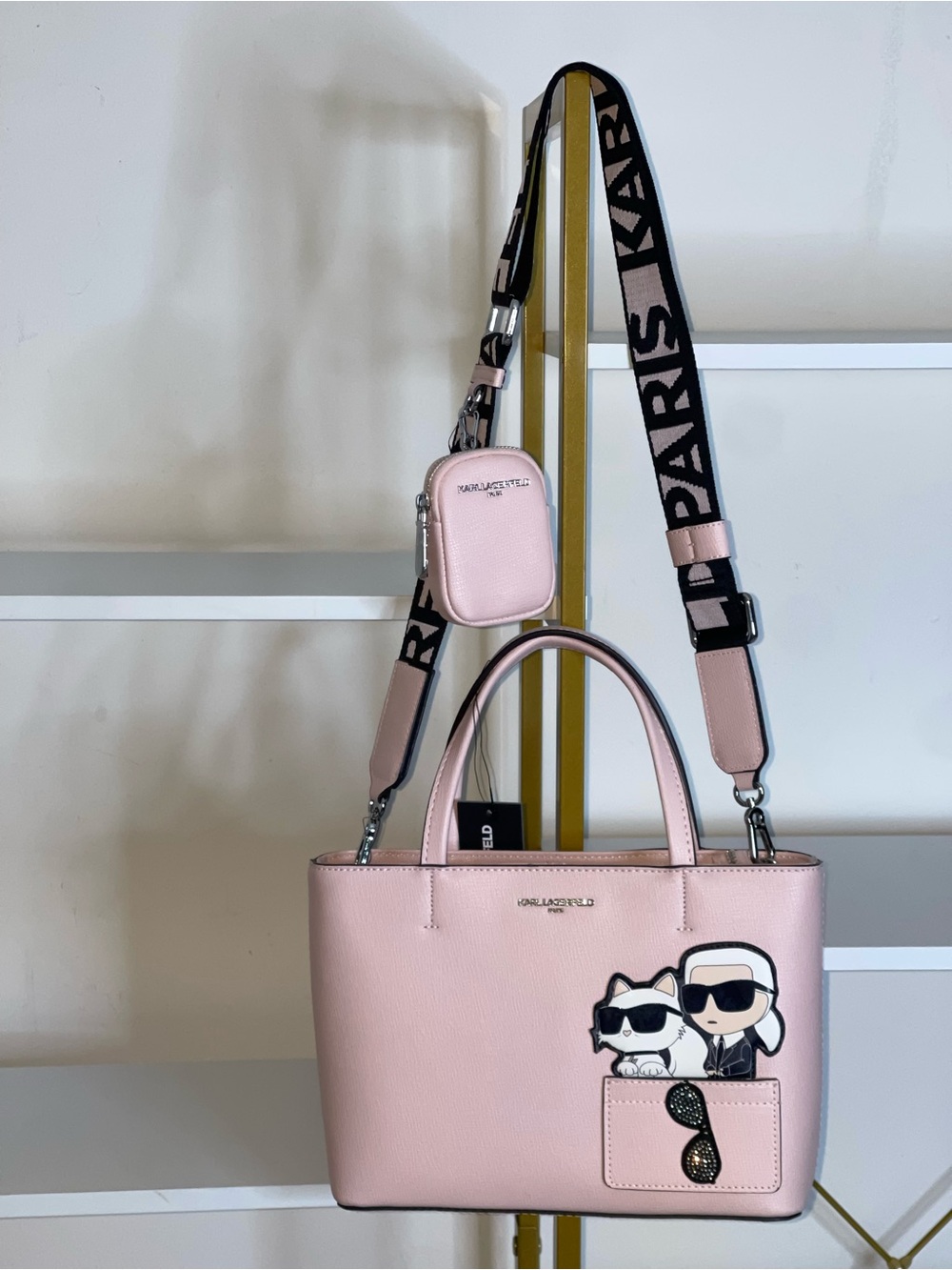 Karl Lagerfeld Pastel Pink Tote
